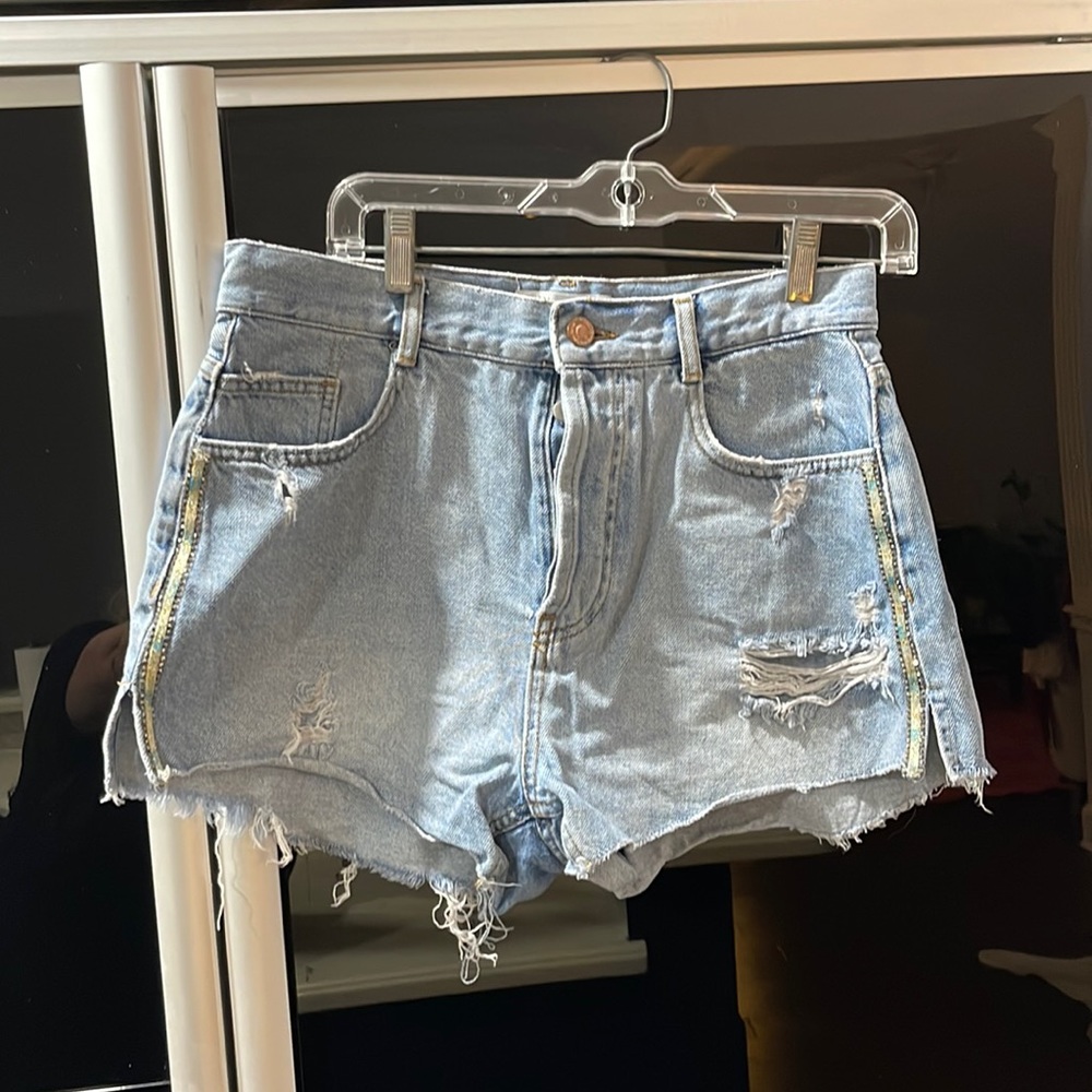 Zara denim jean shorts